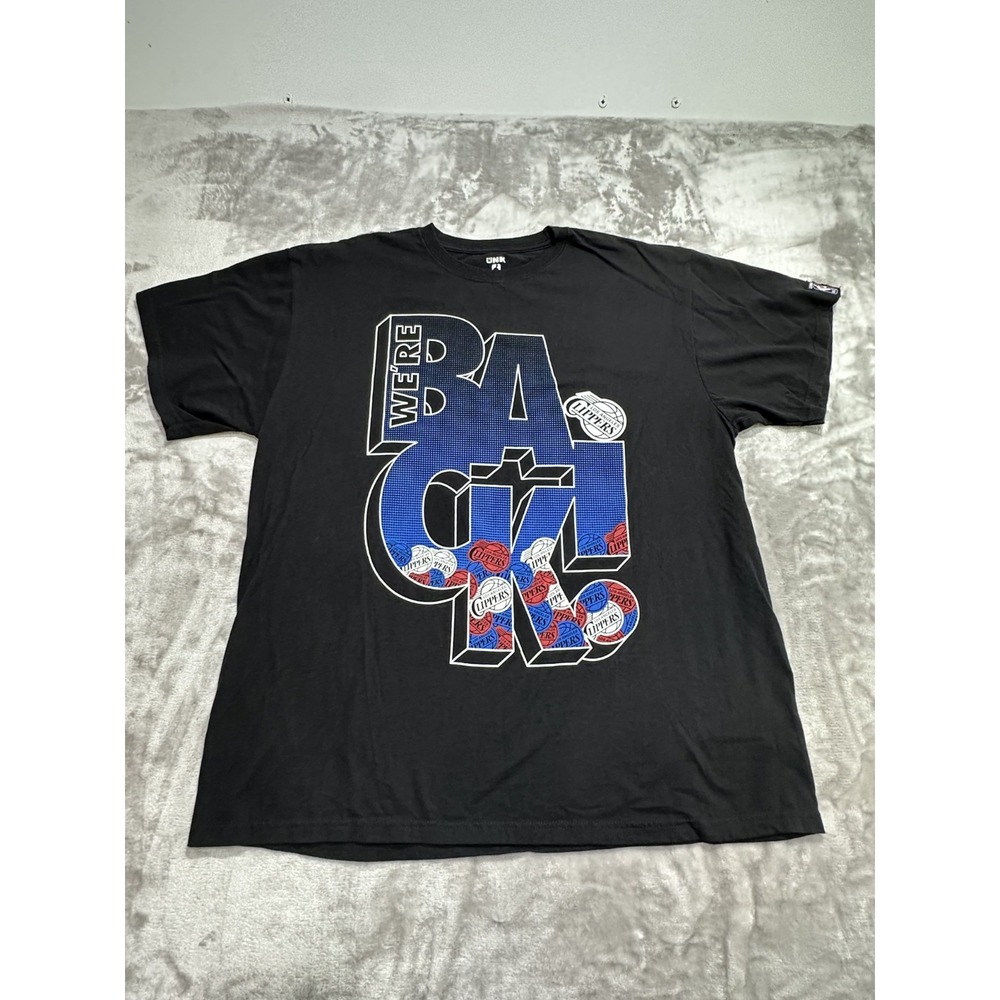 Los Angeles Clippers x UNK T-Shirt Men's Size 2XL Black‎ NBA Short Sleeve EUC